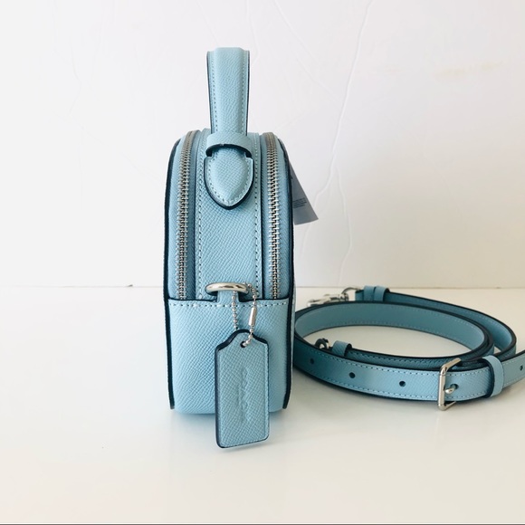 Coach Serena Satchel Top Handle Blue Leather Purse